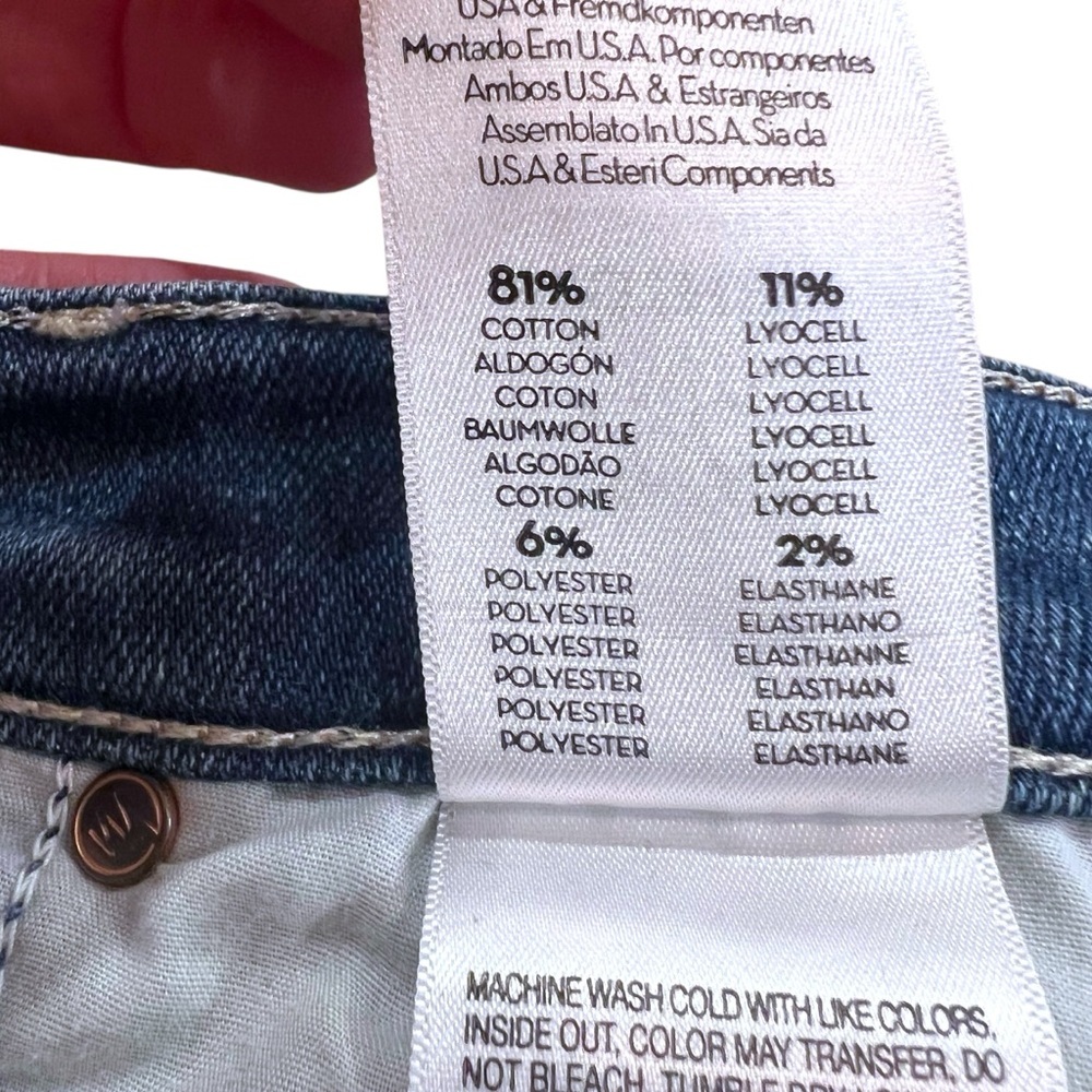 MOTHER The Insider Crop Step Fray Jeans Sweet and Sassy Size 27 High-Rise Denim - Picture 12 of 15